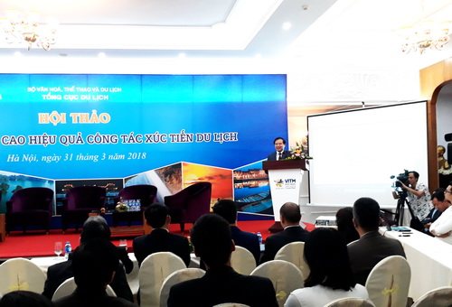 Phó Tổng cục trưởng TCDL Hà Văn Siêu phát biểu tại hội thảo